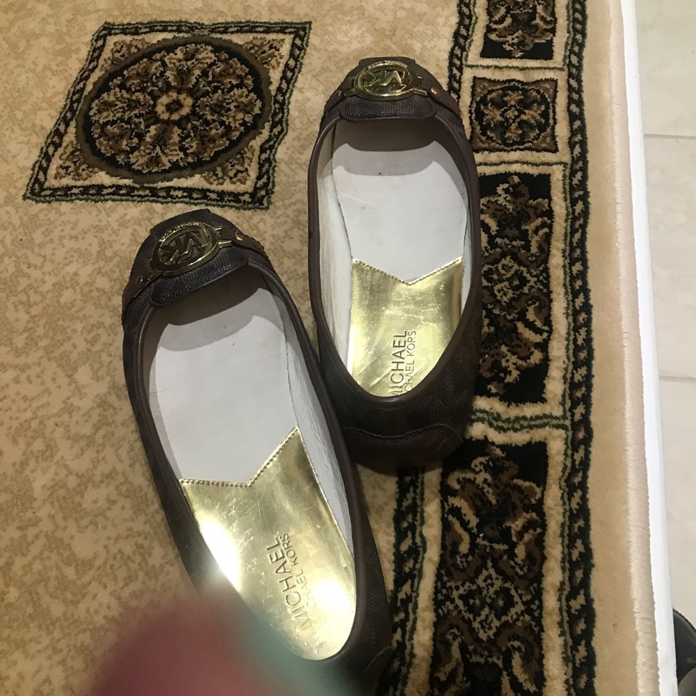 MICHAEL KORS SIZE 10 FLATS BROWN - Picture 8 of 10